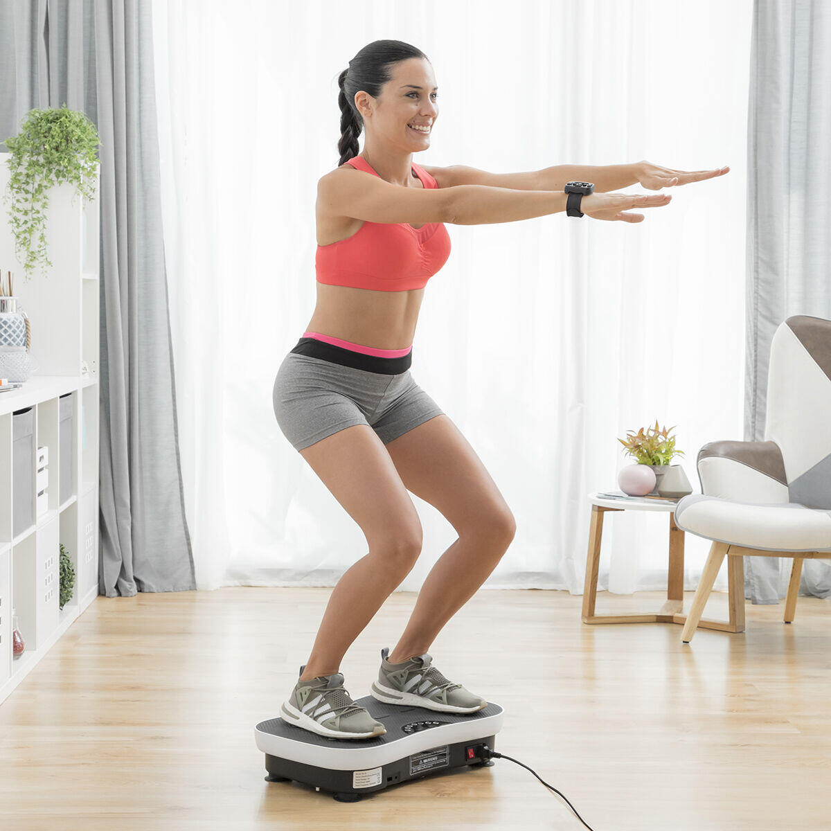 Plataforma Vibratoria de Entrenamiento con Accesorios y Guía de Ejercicios Vybeform InnovaGoods